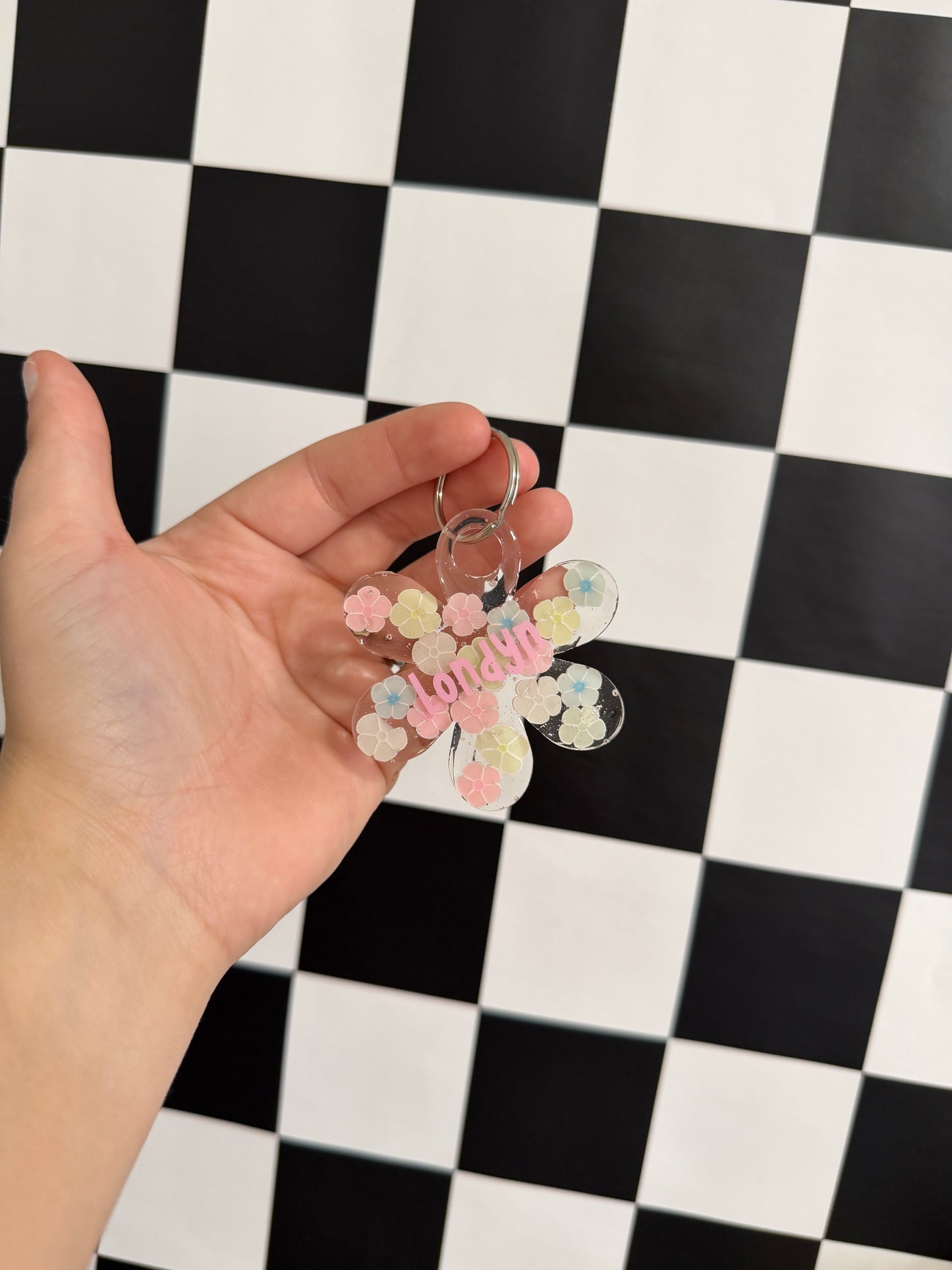 Flower keychain