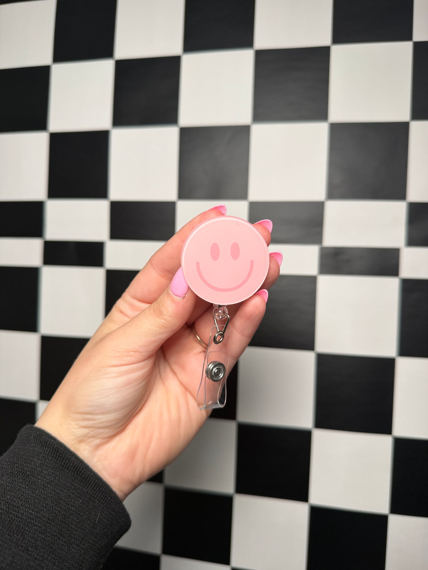 Smile Face Badge Reel
