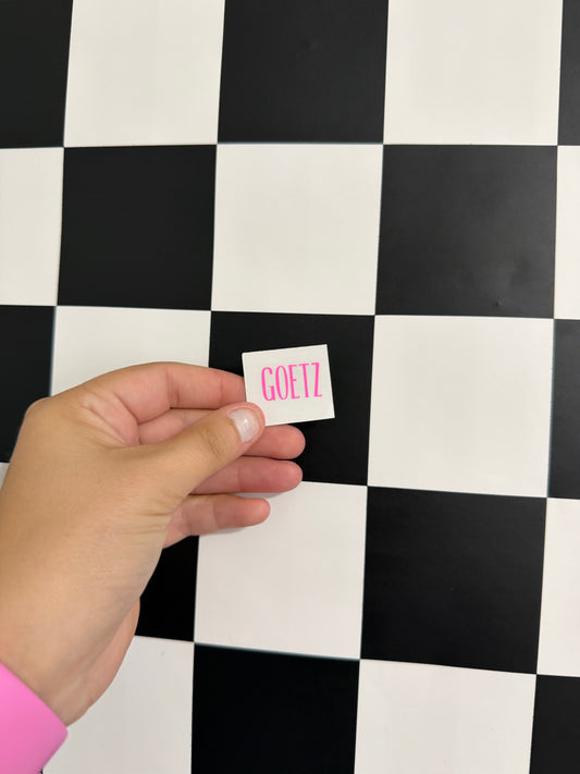 Vinyl Name Decal (Small)