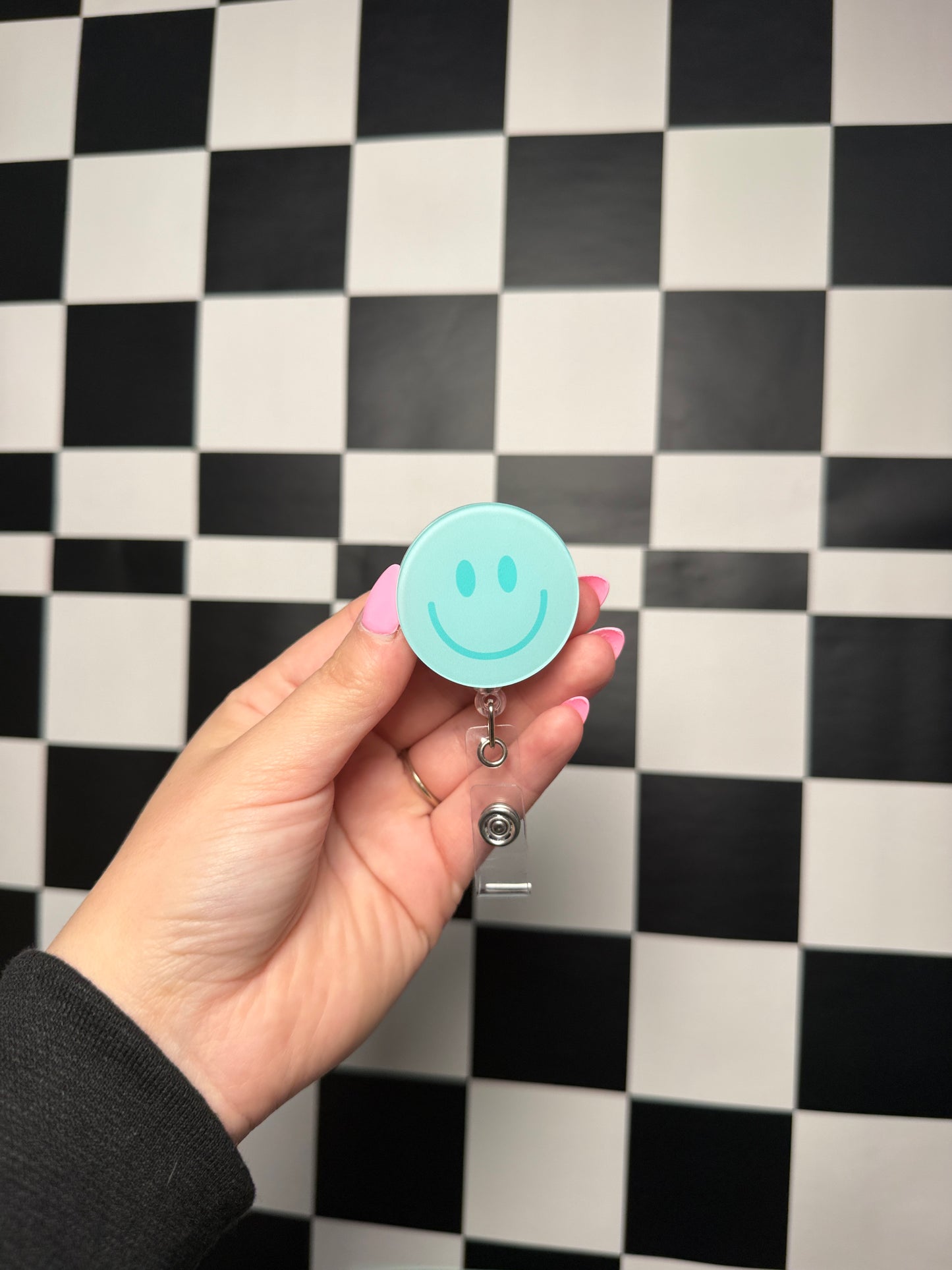 Smile Face Badge Reel
