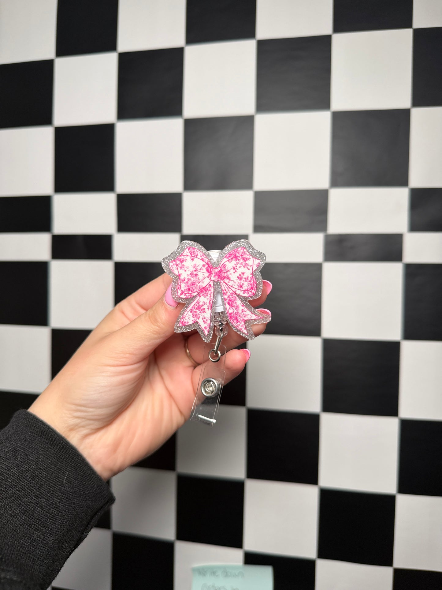 Floral Bow Badge Reel