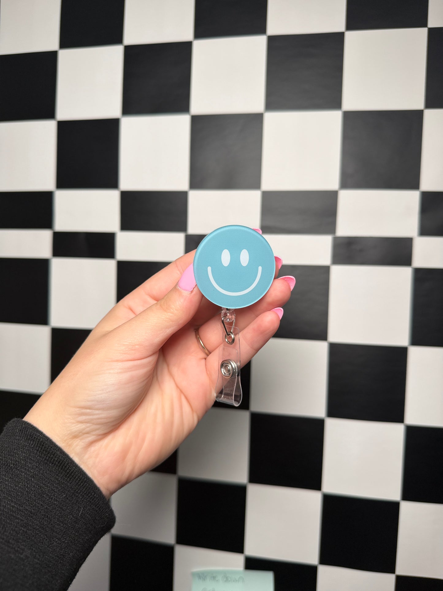 Smile Face Badge Reel