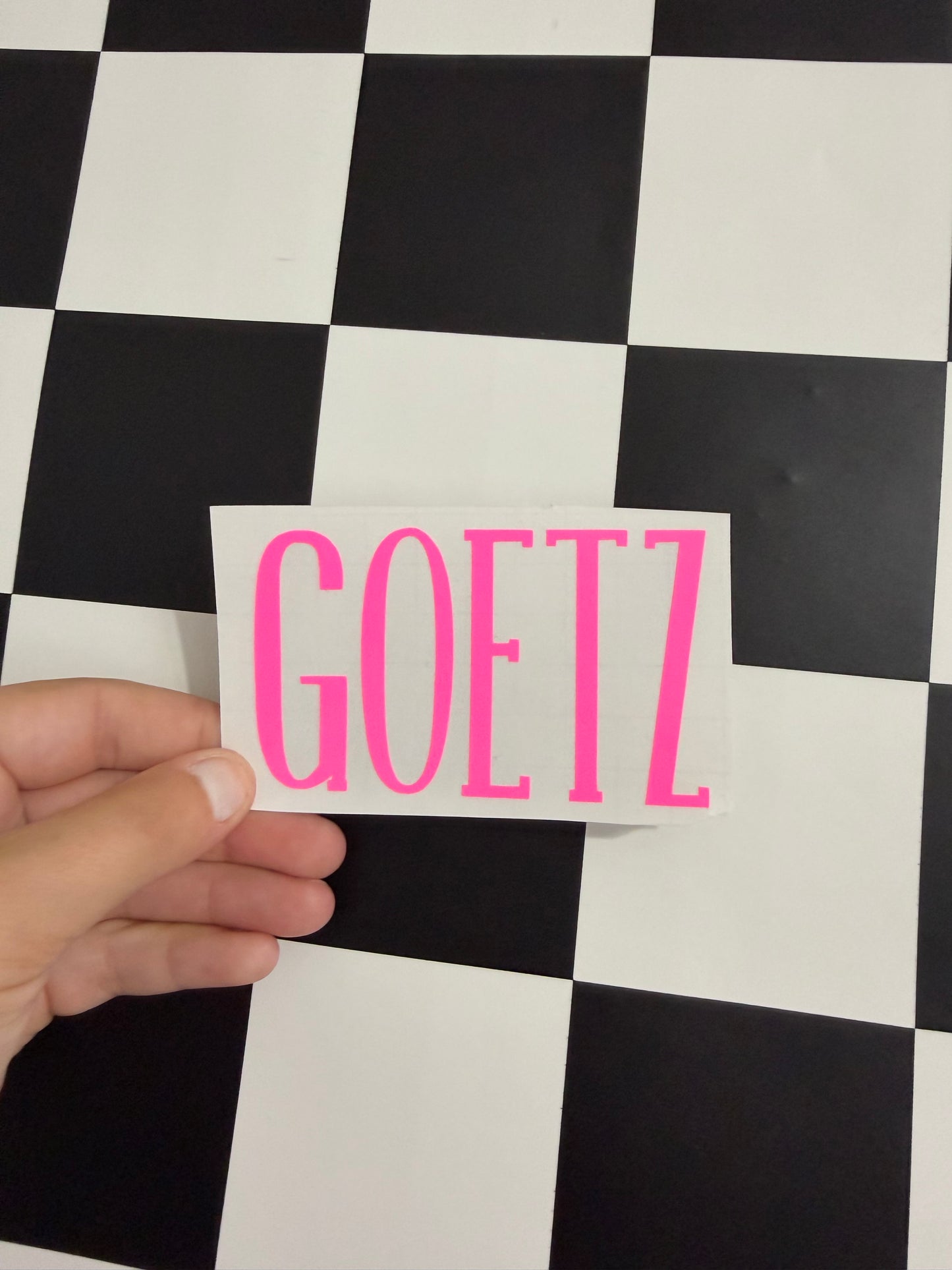 Vinyl Name Decal (Large)