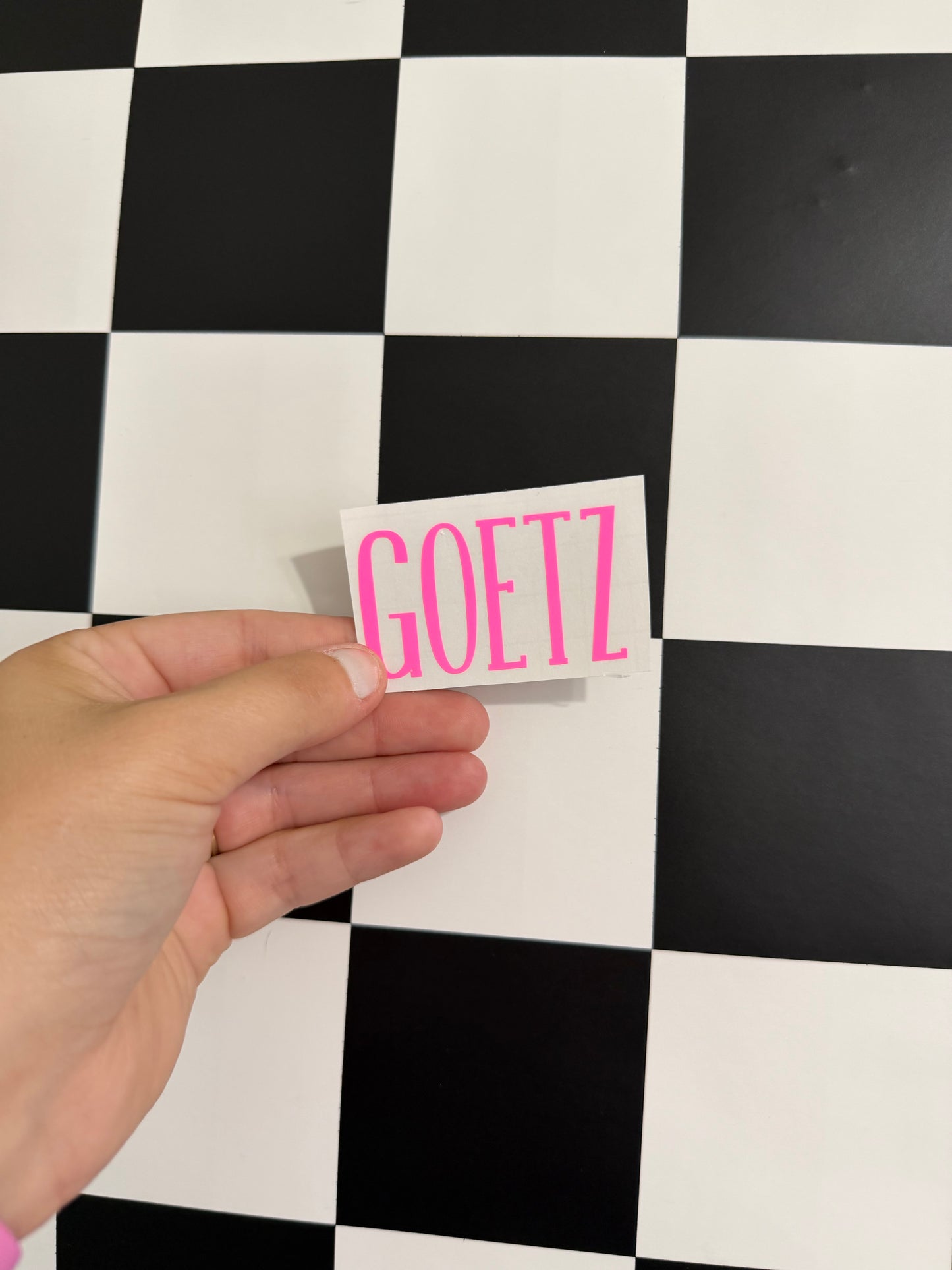 Vinyl Name Decal (Medium)