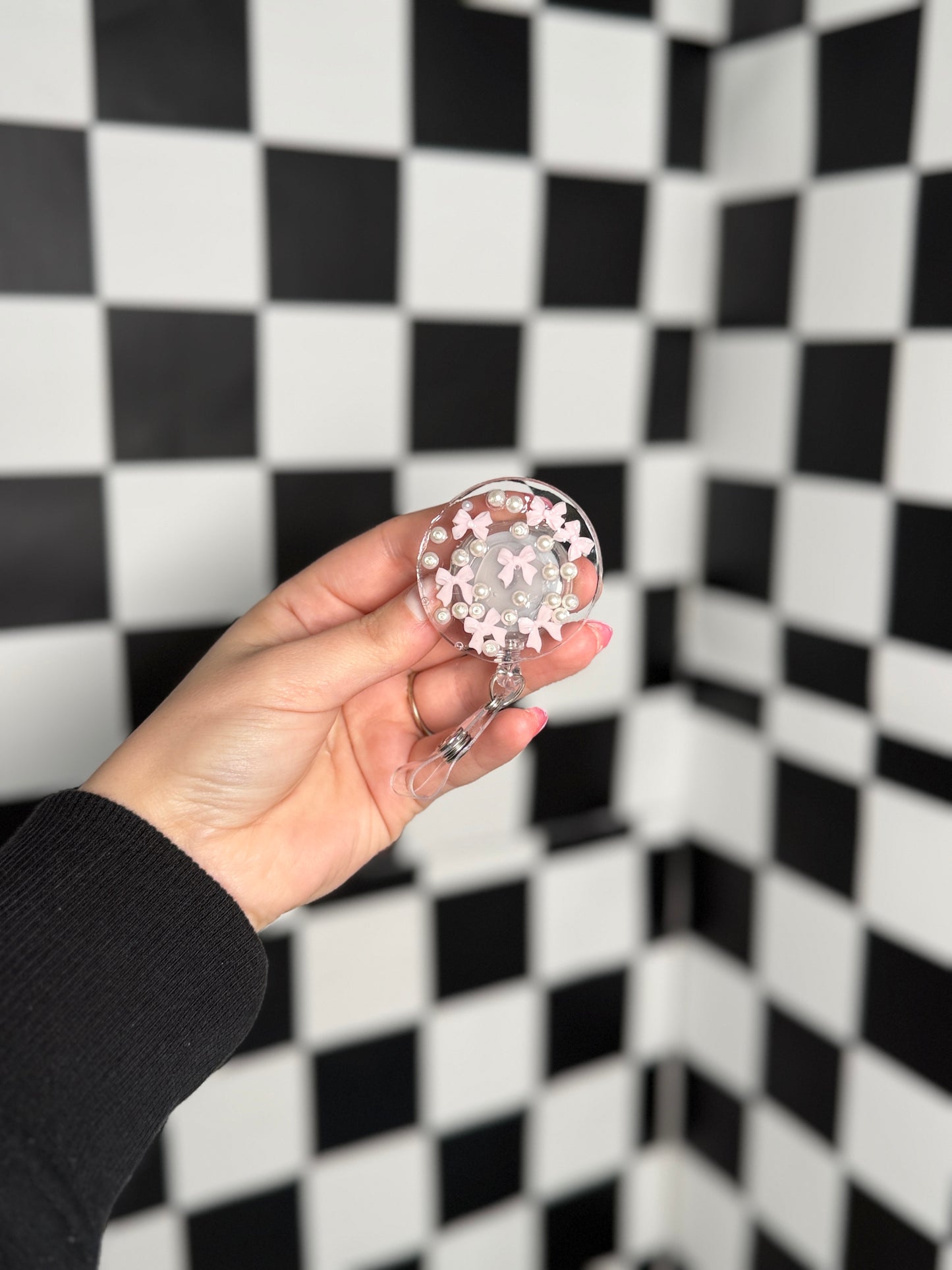 Bows & Pearls Badge Reel