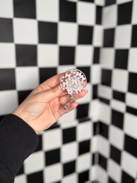 Bows & Pearls Badge Reel