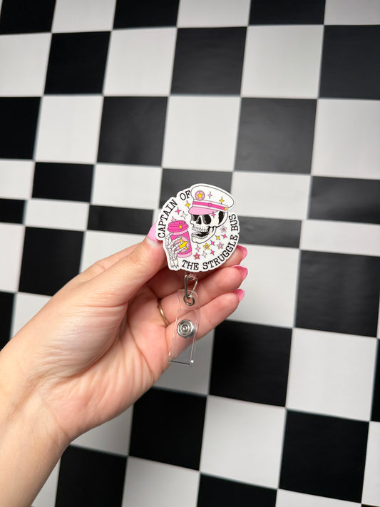 Struggle Bus Badge Reel